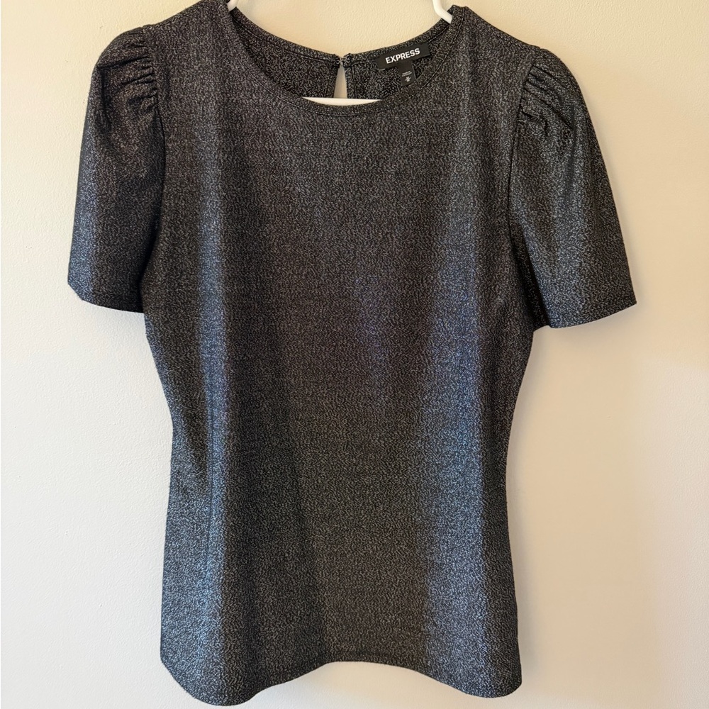 Express Women's Shimmering Black Blouse